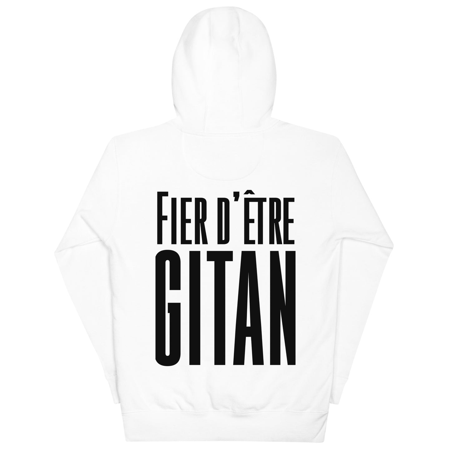 Sweat à Capuche fier d’être gitan blanc 2